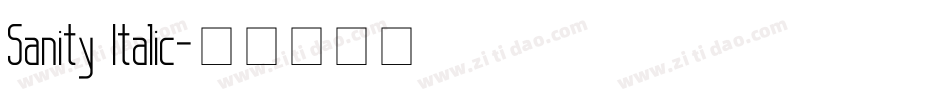 Sanity Italic字体转换